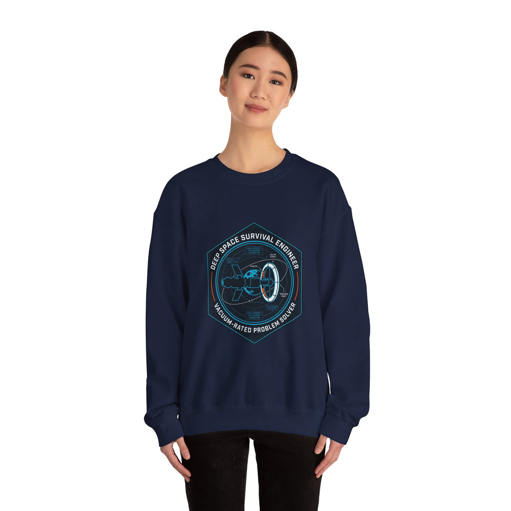 Deep Space Survival Engineer Sweatshirt Sci Fi Space Graphic Crewneck Nerd Gift