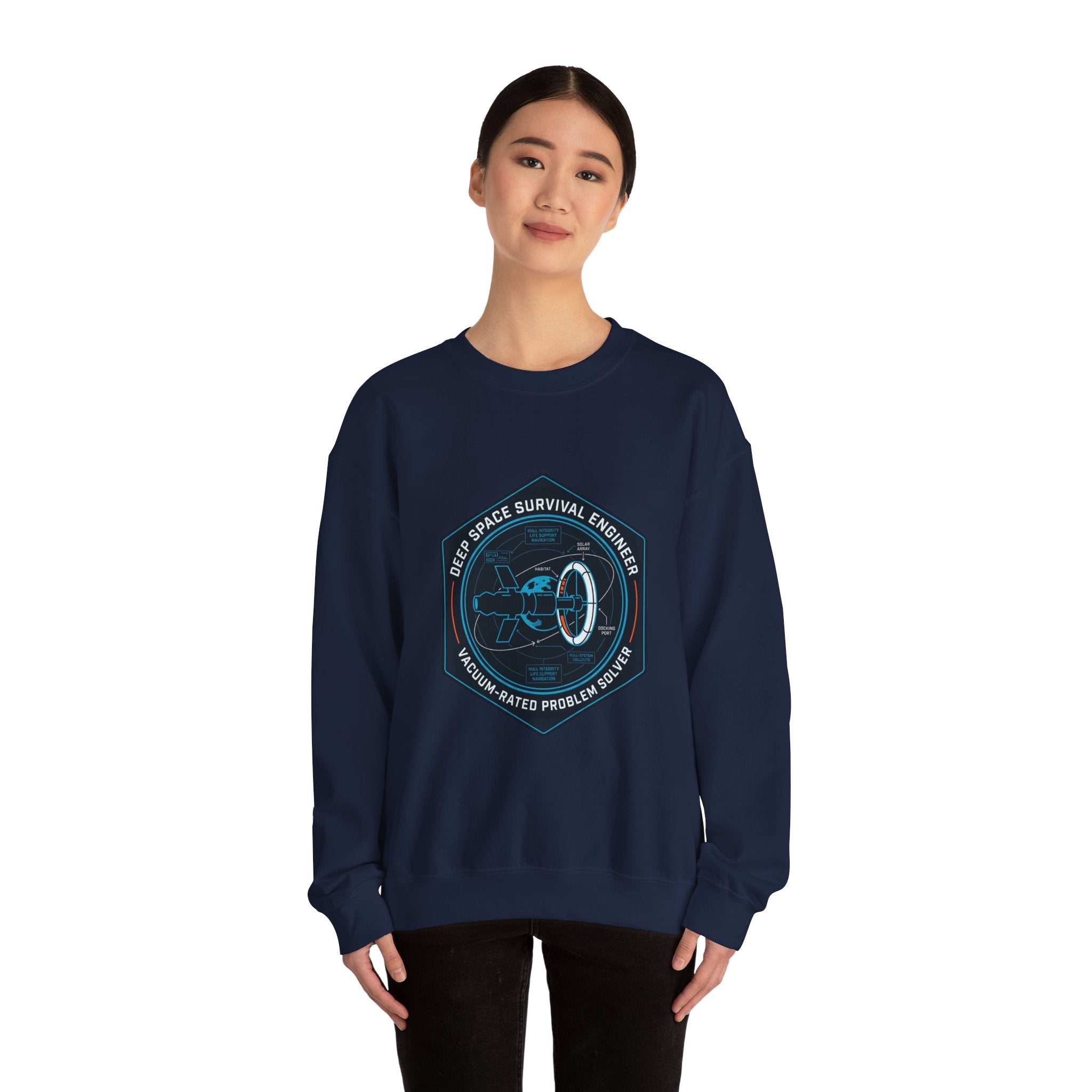 Deep Space Survival Engineer Sweatshirt Sci Fi Space Graphic Crewneck Nerd Gift