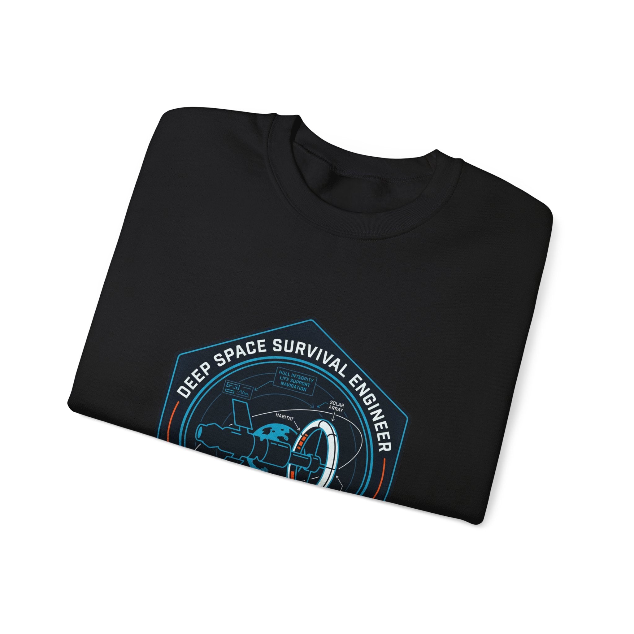 Deep Space Survival Engineer Sweatshirt Sci Fi Space Graphic Crewneck Nerd Gift