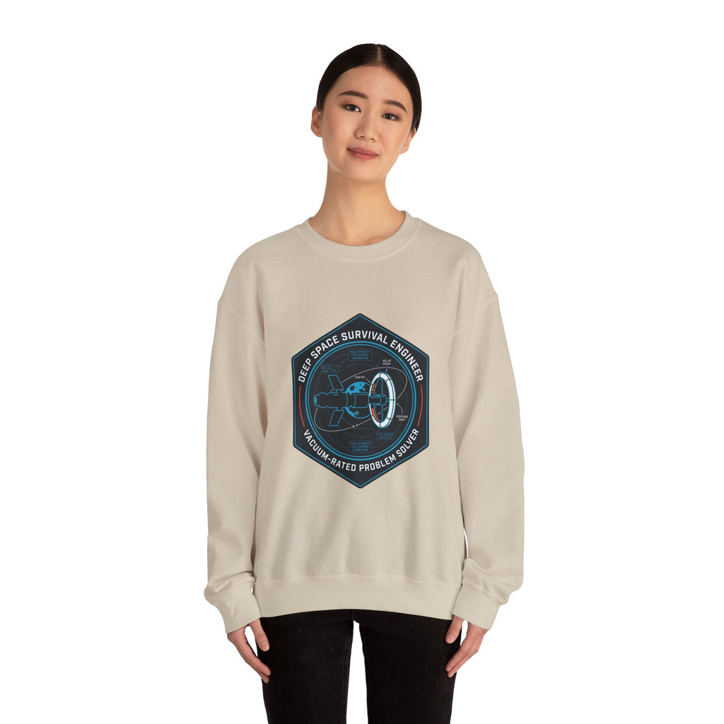 Deep Space Survival Engineer Sweatshirt Sci Fi Space Graphic Crewneck Nerd Gift