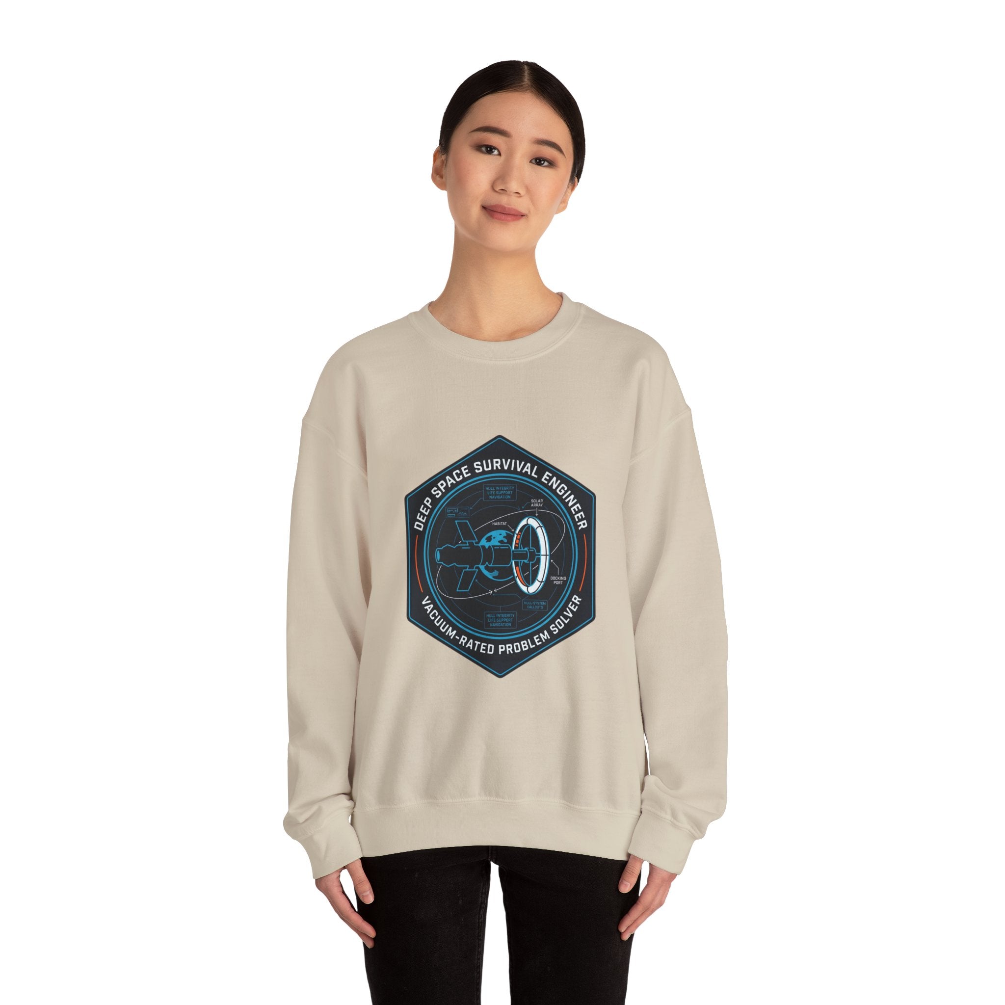 Deep Space Survival Engineer Sweatshirt Sci Fi Space Graphic Crewneck Nerd Gift