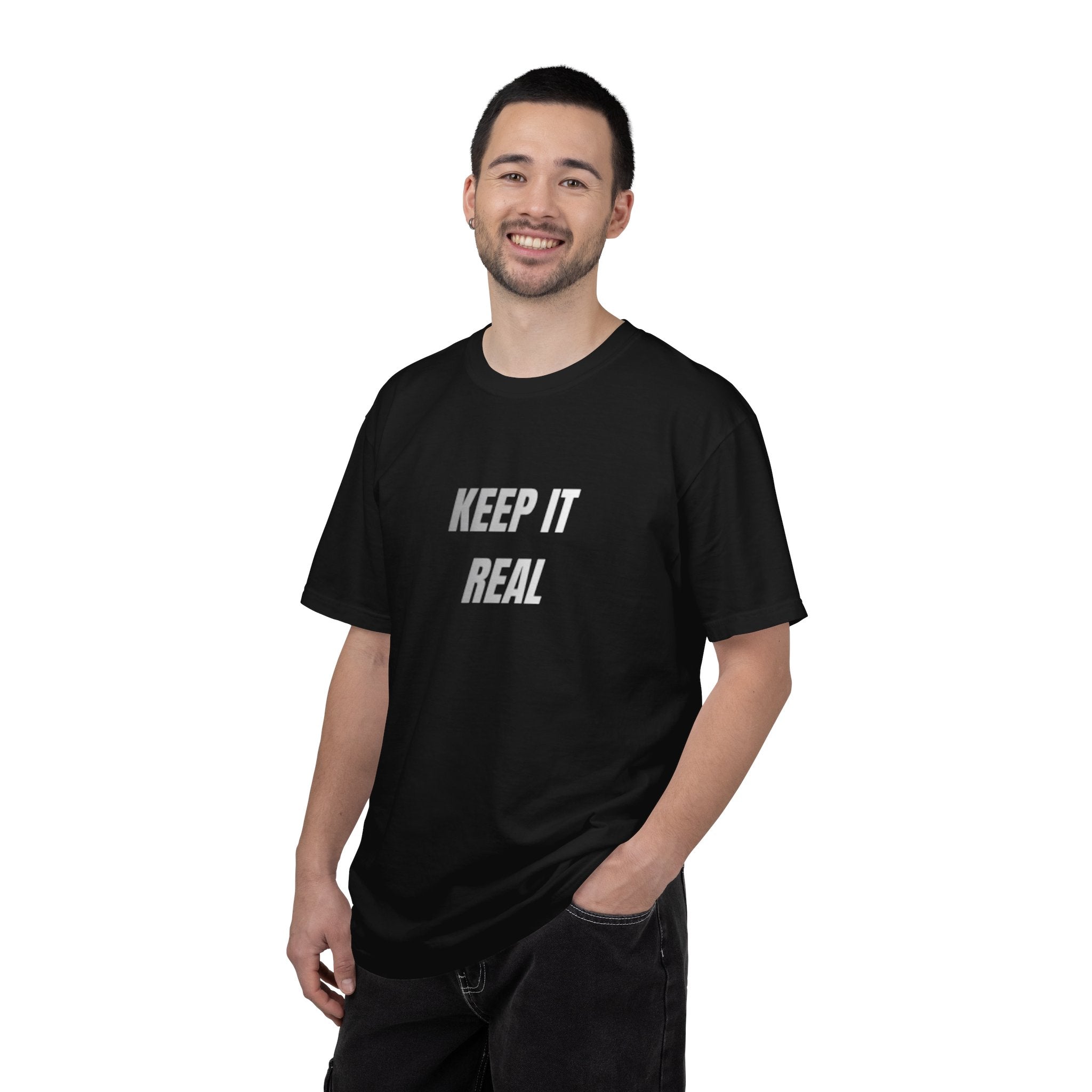 Keep It Real Print T-Shirt – Unisex Minimal Street Style Tee