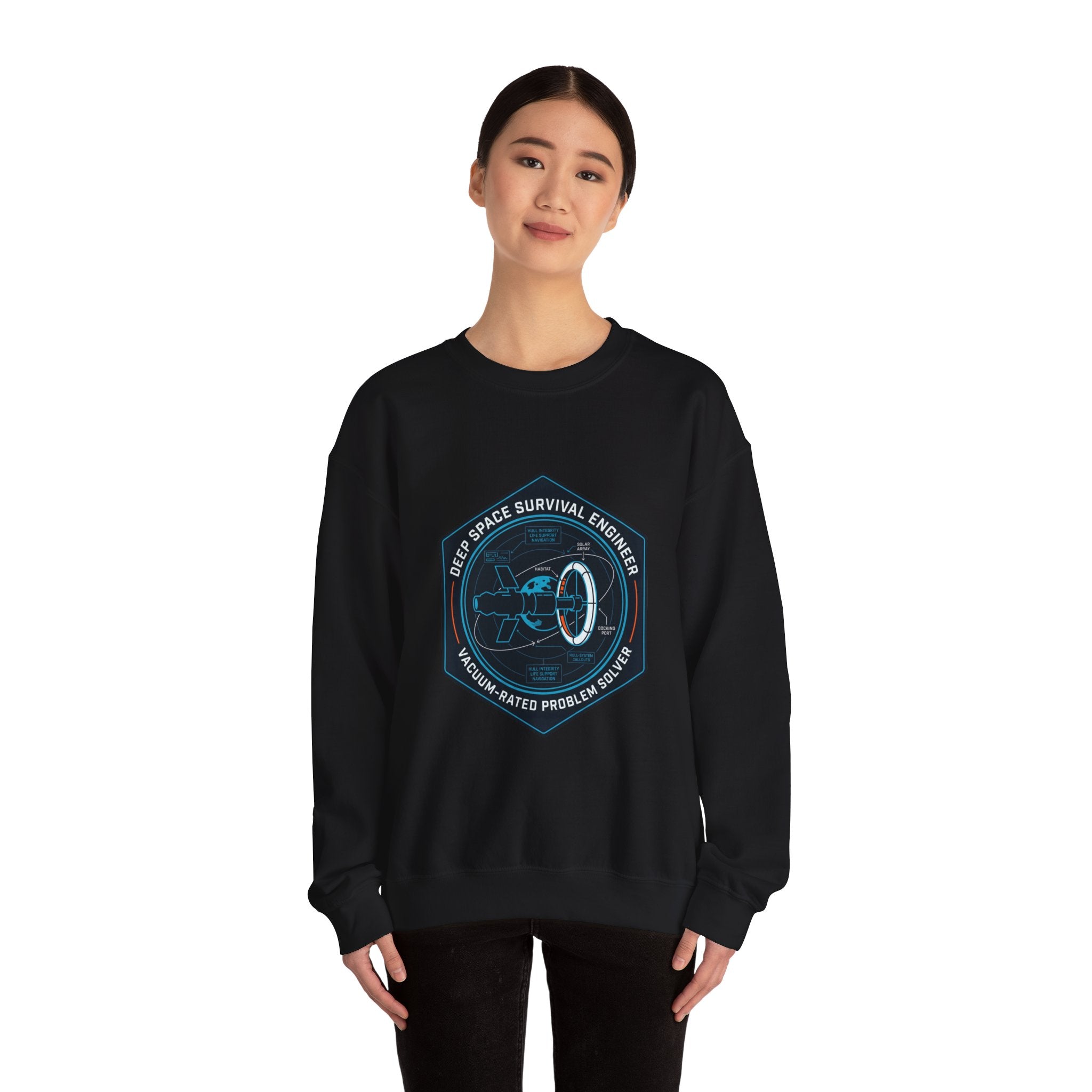 Deep Space Survival Engineer Sweatshirt Sci Fi Space Graphic Crewneck Nerd Gift