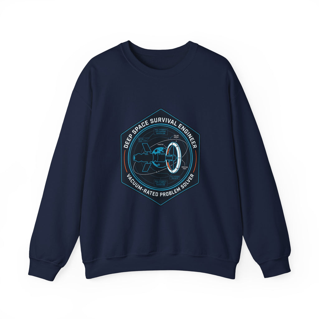Deep Space Survival Engineer Sweatshirt Sci Fi Space Graphic Crewneck Nerd Gift