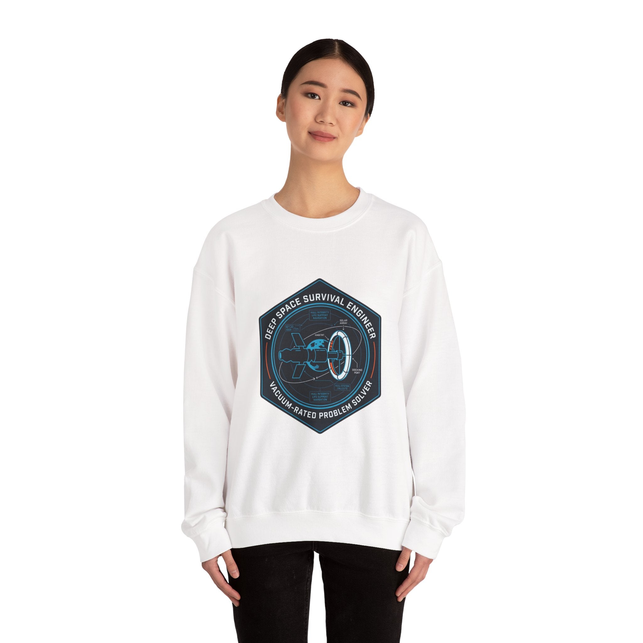 Deep Space Survival Engineer Sweatshirt Sci Fi Space Graphic Crewneck Nerd Gift