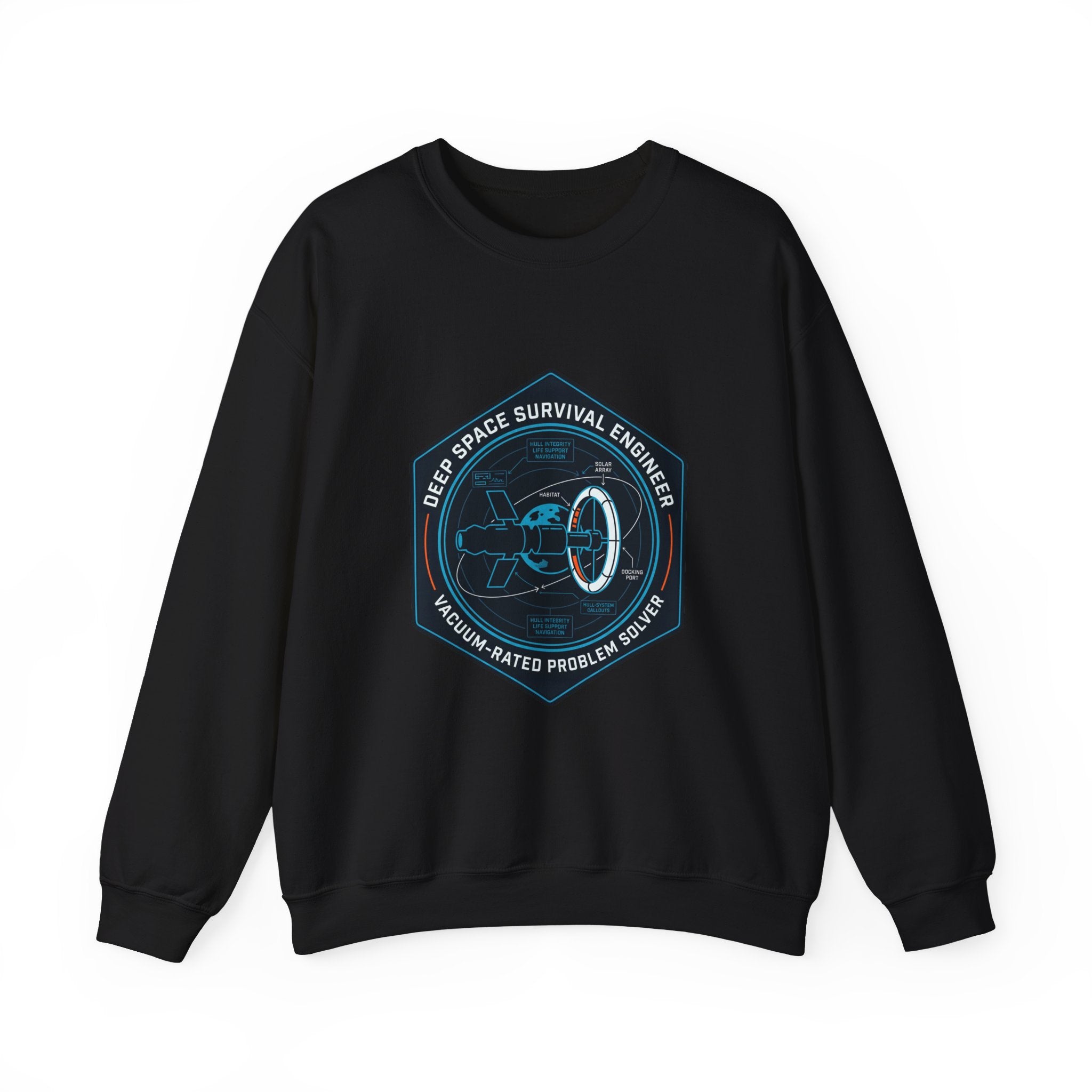 Deep Space Survival Engineer Sweatshirt Sci Fi Space Graphic Crewneck Nerd Gift