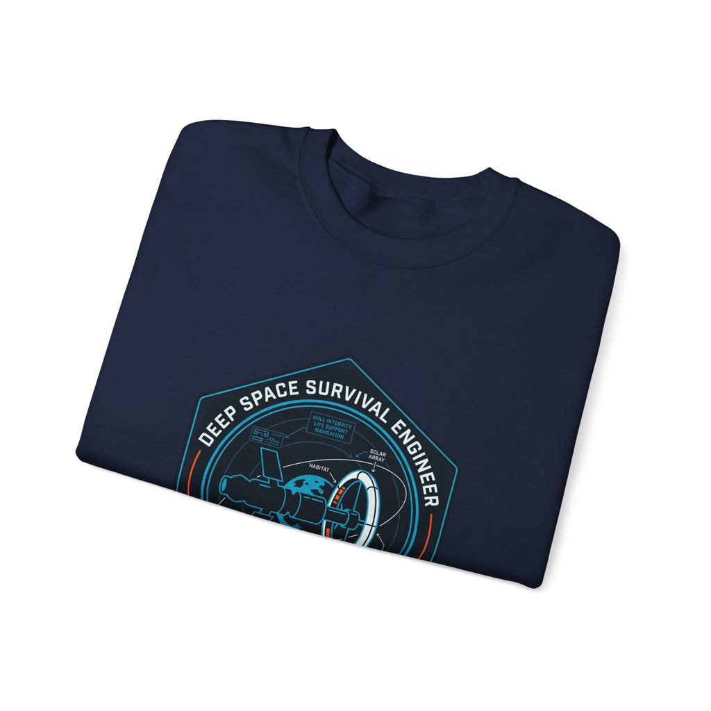 Deep Space Survival Engineer Sweatshirt Sci Fi Space Graphic Crewneck Nerd Gift