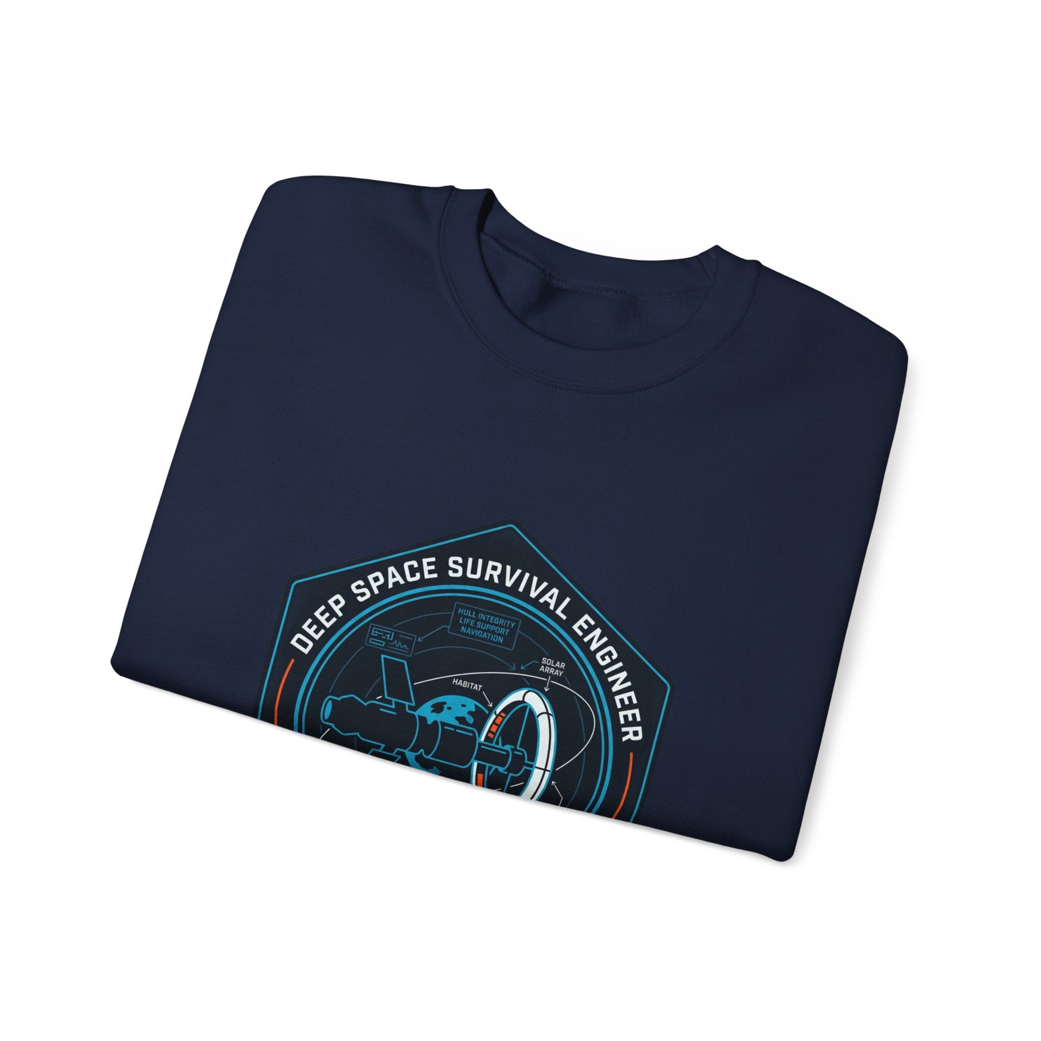 Deep Space Survival Engineer Sweatshirt Sci Fi Space Graphic Crewneck Nerd Gift