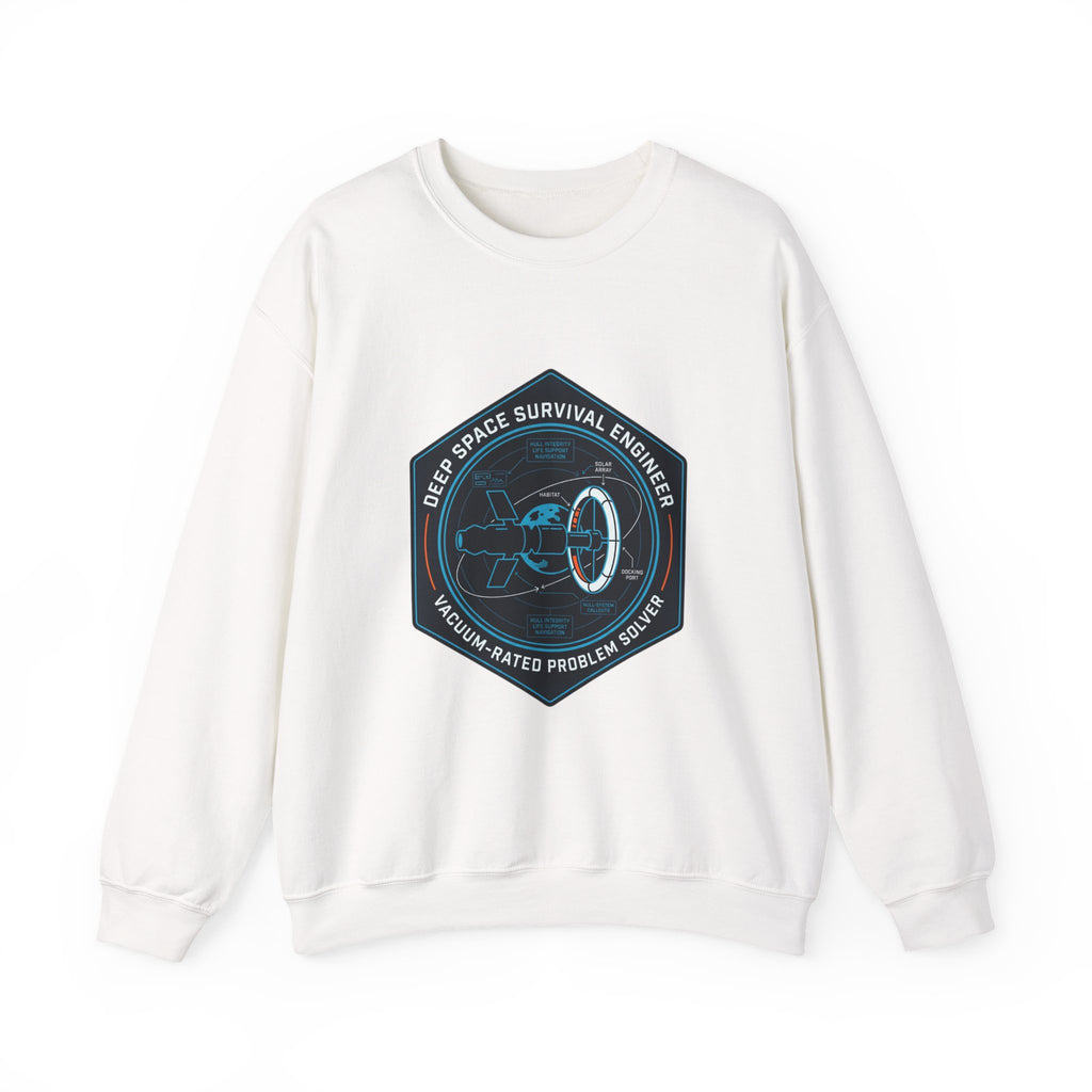 Deep Space Survival Engineer Sweatshirt Sci Fi Space Graphic Crewneck Nerd Gift