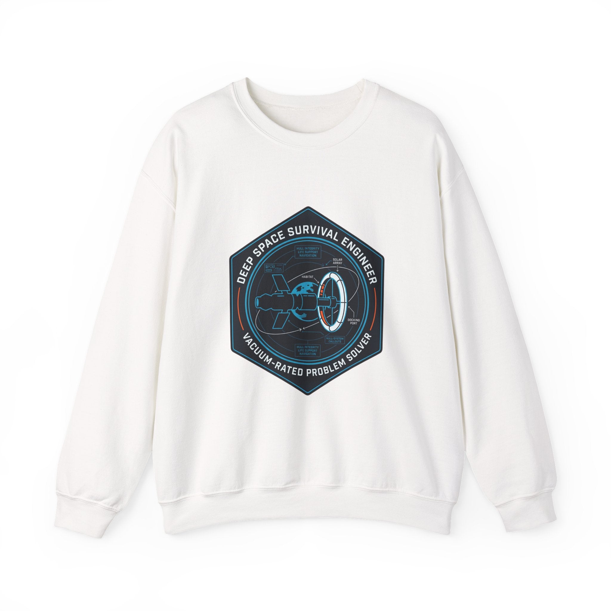 Deep Space Survival Engineer Sweatshirt Sci Fi Space Graphic Crewneck Nerd Gift