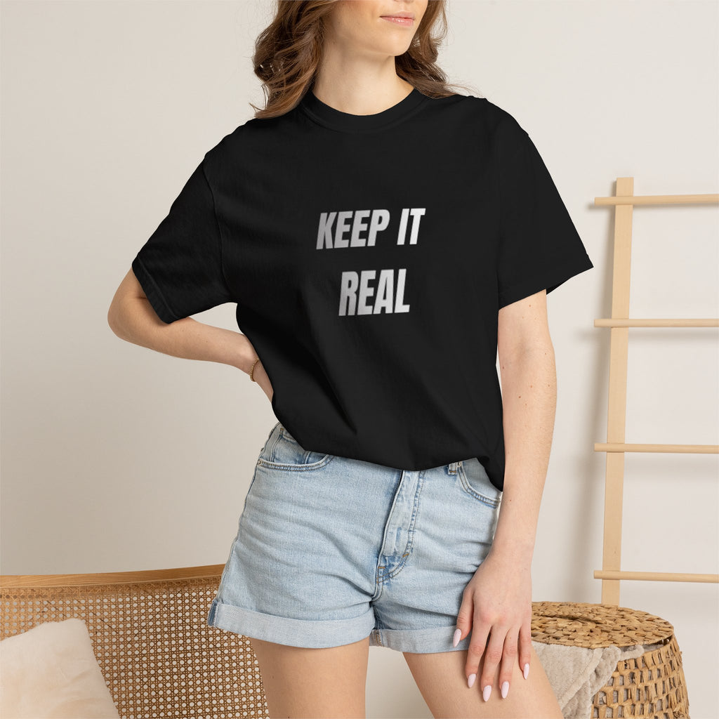 Keep It Real Print T-Shirt – Unisex Minimal Street Style Tee