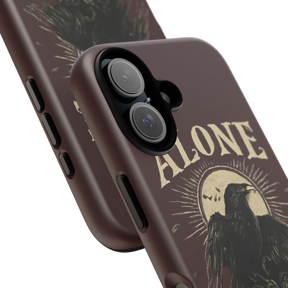 Raven Phone Case — "Alone But Still Here" Tough Protective Case