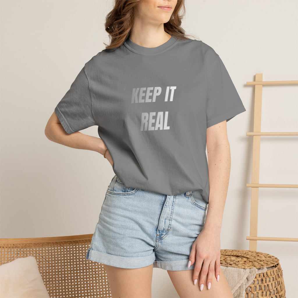 Keep It Real Print T-Shirt – Unisex Minimal Street Style Tee