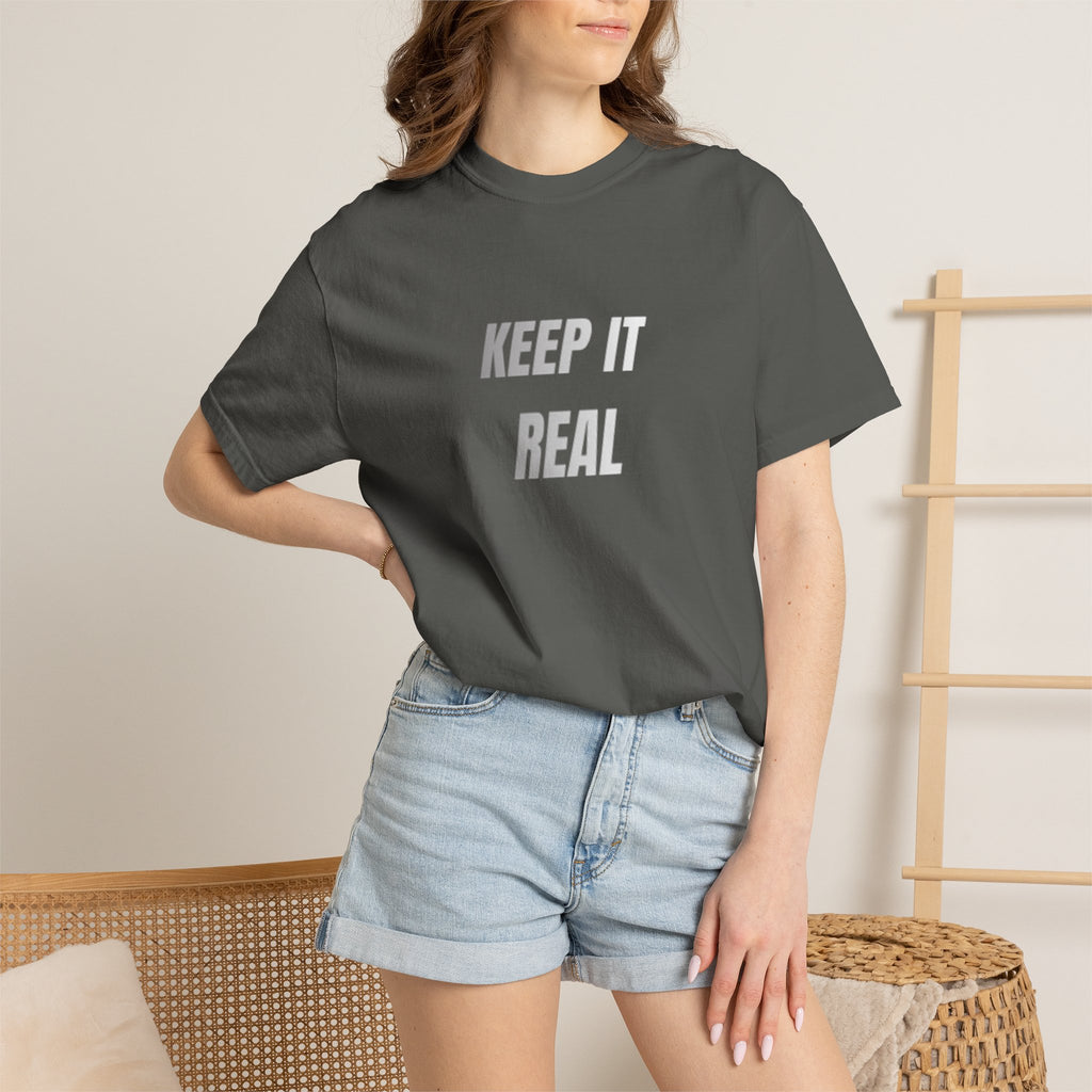 Keep It Real Print T-Shirt – Unisex Minimal Street Style Tee